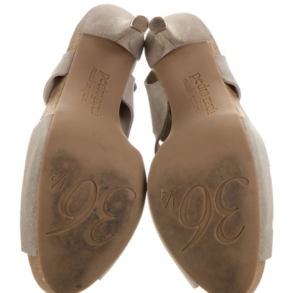 Pedro Garcia Grey Suede Slingback Sandals Sz 36.5 (6.5) - Picture 5 of 7